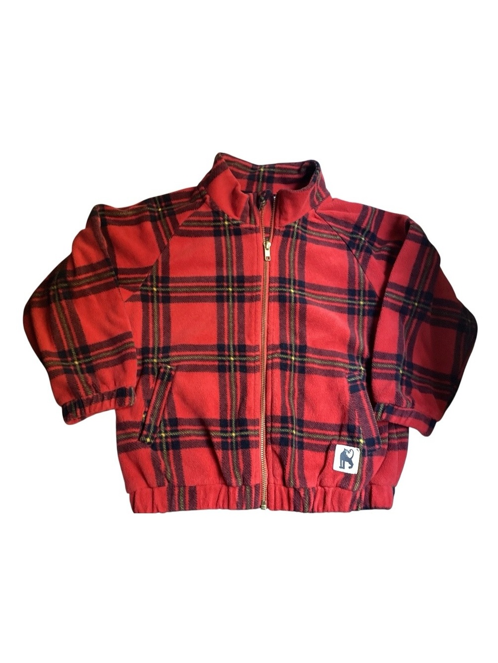 Mini Rodini Plaid Flannel Zip Up Jacket